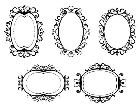 Vintage frames and borders Illustrazione stock
