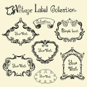 Vintage Frames and design elements Stock Illustration