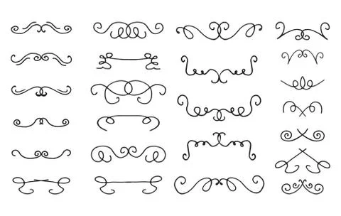 Vintage frames and scroll elements Illustrazione stock