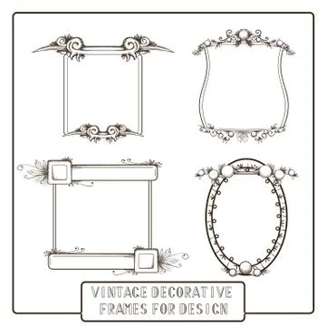 Vintage frames. イラスト素材