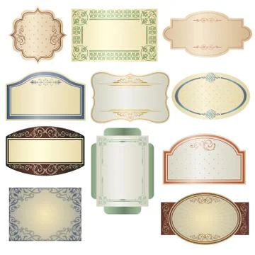 Vintage frames Stockillustratie