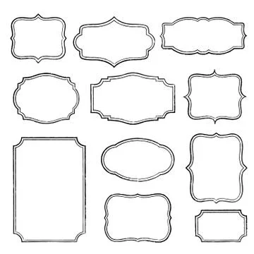 Vintage Frames Stock Illustration