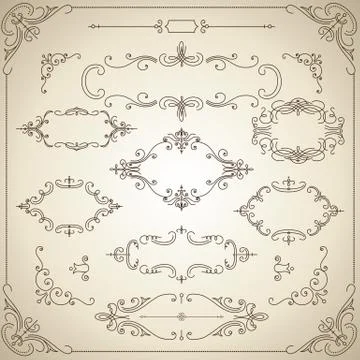 Vintage Frames Stock Illustration