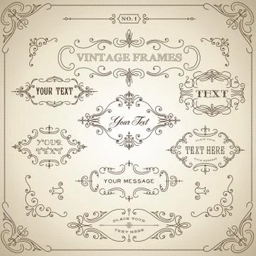 Vintage Frames Stock Illustration