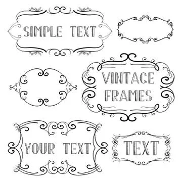 Vintage frames middle size イラスト素材