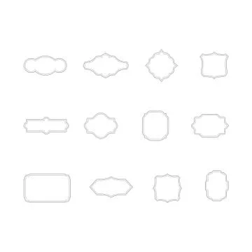 Vintage Frames Set Stock Illustration