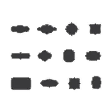 Vintage Frames Set Stock Illustration