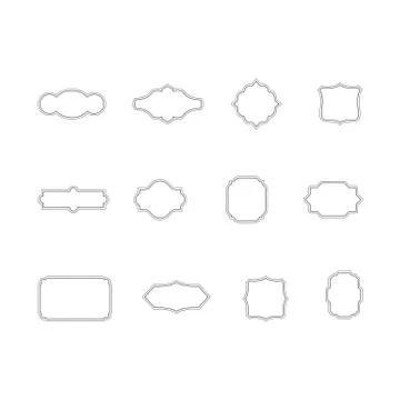 Vintage Frames Set Stock Illustration