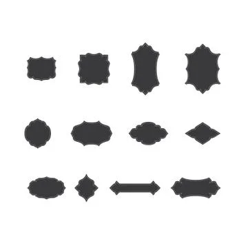 Vintage Frames Set Stock Illustration