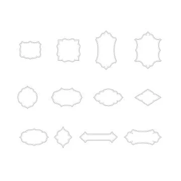 Vintage Frames Set Stock Illustration