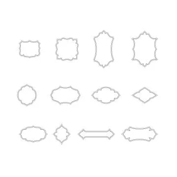 Vintage Frames Set Stock Illustration