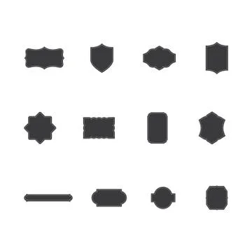 Vintage Frames Set Stock Illustration