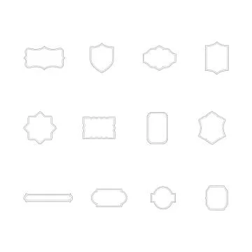 Vintage Frames Set Illustrazione stock