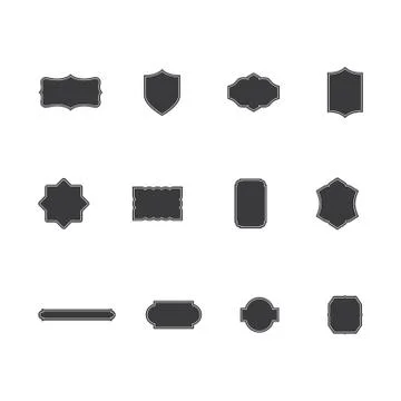 Vintage Frames Set Stock Illustration