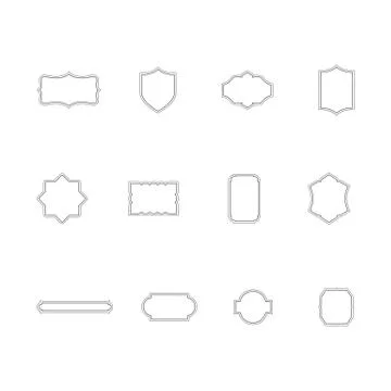 Vintage Frames Set Stock Illustration