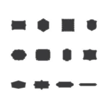 Vintage Frames Set Stock Illustration