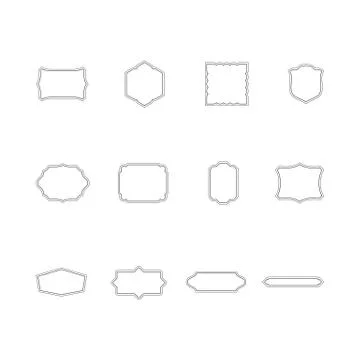 Vintage Frames Set Stock Illustration