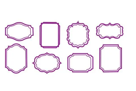 Vintage frames set isolated on white background. Decorative frame. Vector Stock Illustration