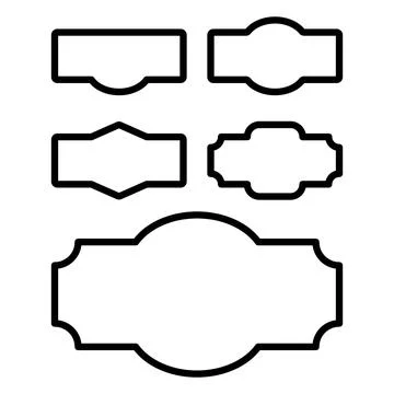 Vintage frames set isolated on white background. Stock Illustration