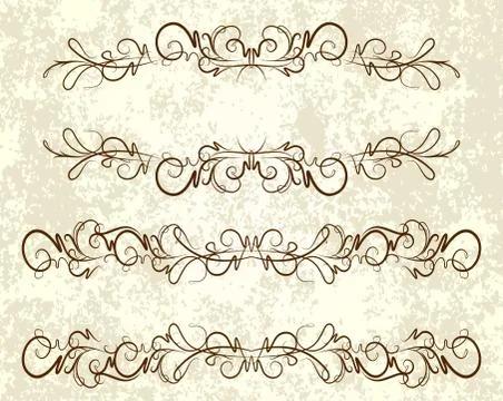 Vintage frames for text Stock Illustration
