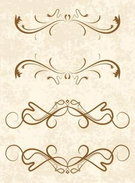 Vintage frames for text Stock Illustration