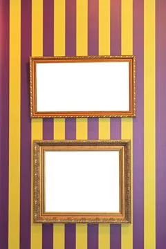 Vintage frames Two vintage frames at wall with straps Copyright: xZoonar.c... Stock Photos