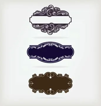 Vintage frames vector Illustrazione stock