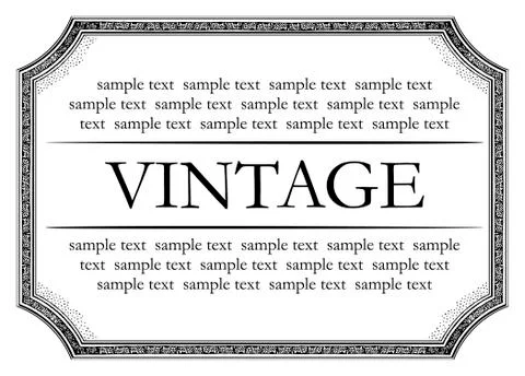 Vintage framework marble black Stock Illustration