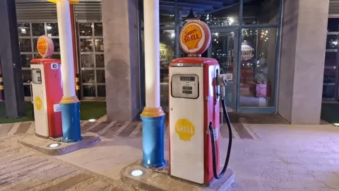 Vintage Fuel Pump Stock Footage 195156342