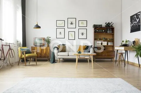 Vintage furniture in living room Stock-Fotos