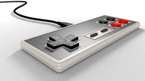 Vintage gaming controller Illustrazione stock