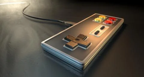 Vintage gaming controller 스톡 일러스트