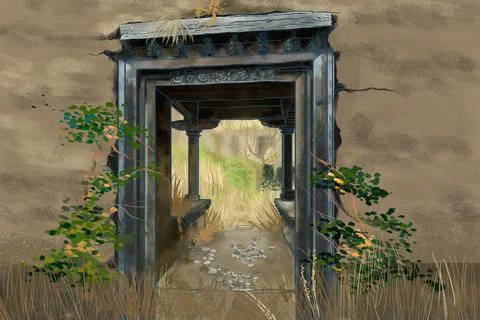 Vintage Gate Illustrazione stock