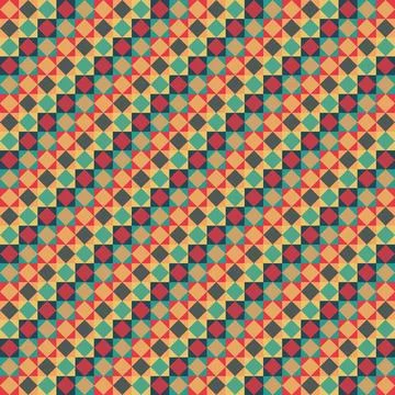 Vintage Geometric Argyle Pattern - Abstract Seamless Checkered Rhombus 스톡 일러스트