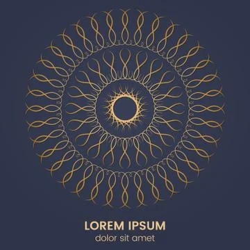 Vintage geometric circular element Stock Illustration
