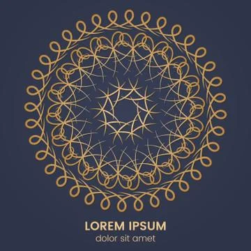 Vintage geometric circular element Stock Illustration