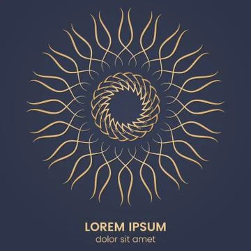 Vintage geometric circular element Stock-Illustration