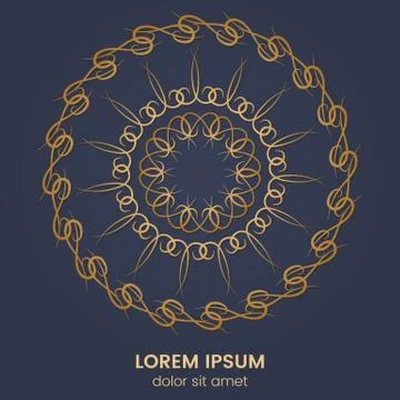 Vintage geometric circular element Stock Illustration