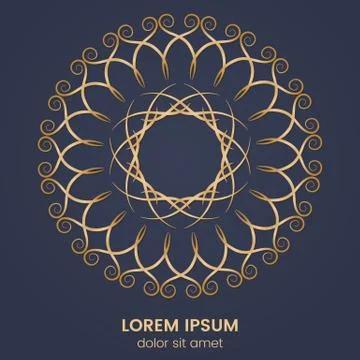 Vintage geometric circular element Stock Illustration