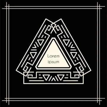 Vintage geometric frame Stock Illustration