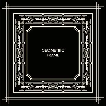 Vintage geometric frame Stock Illustration