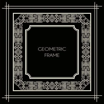 Vintage geometric frame Stock Illustration