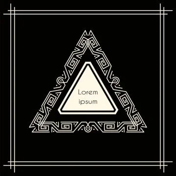 Vintage geometric frame Stock Illustration
