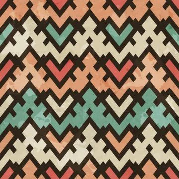 Vintage geometric seamless pattern Stock Illustration