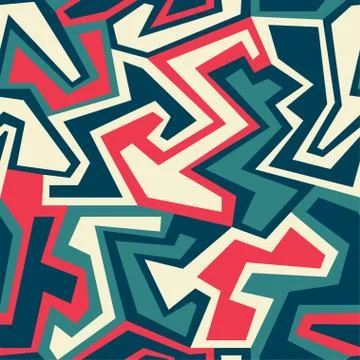Vintage geometric seamless pattern Stock Illustration