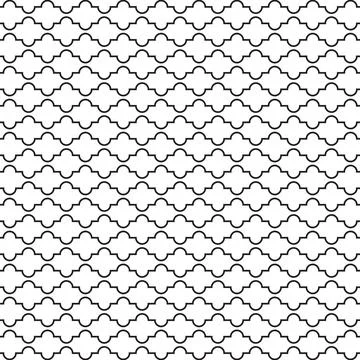 Vintage Geometric Shape Linear Seamless Pattern Background Stock Illustration