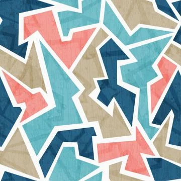 Vintage geometric triangle seamless pattern 스톡 일러스트