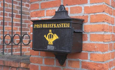 Vintage german post box Foto stock