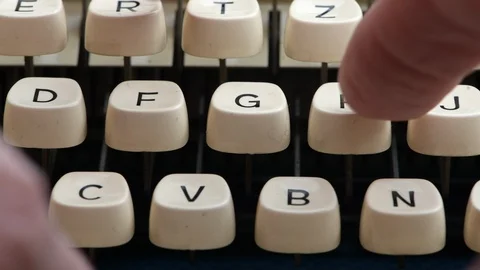 Vintage  German Typewriter Stock Footage 117939625