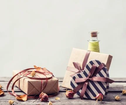 Vintage gift boxes Photos